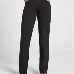 Betabrand Womens Black Petite Yoga Dress Pant Trousers Sz L